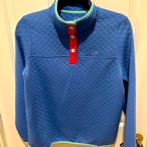 Vineyard Vines NWT Diamond Quilted Snap Placket - Breaker Blue